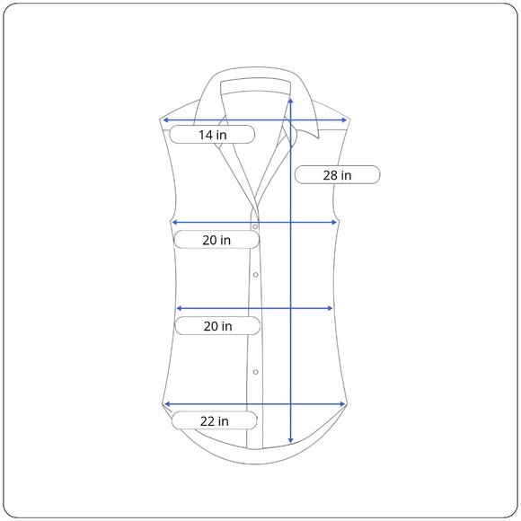 Striped Back Button Sleeveless Blouse With Ribbed Knit Vest Combo Size M - Picture 8 of 8